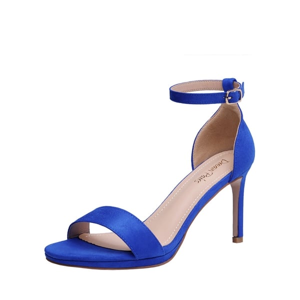High Heel Pump Sandals - ROYAL BLUE SUEDE -  0